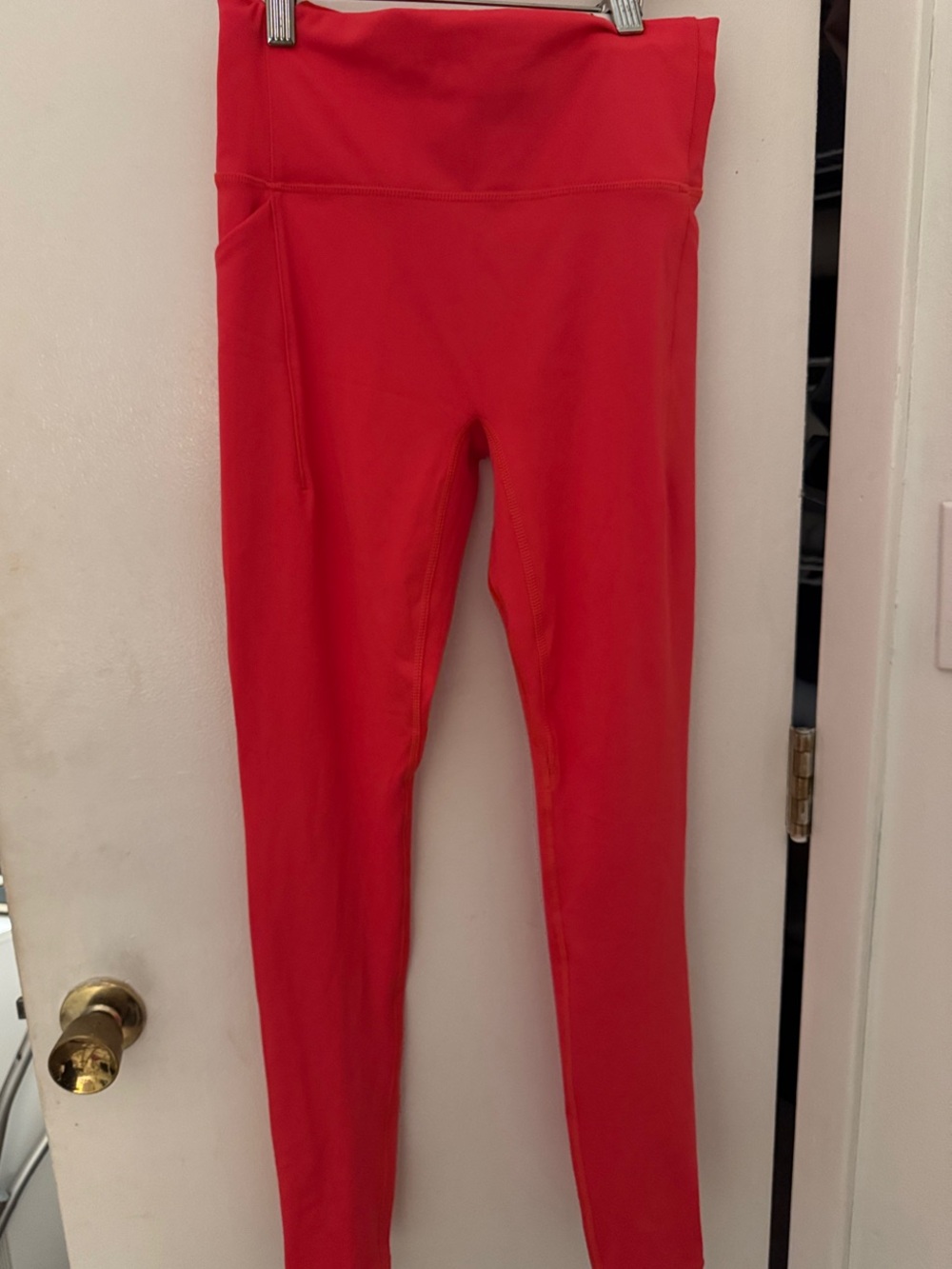 DSG Coral-Red High-Waist Leggings